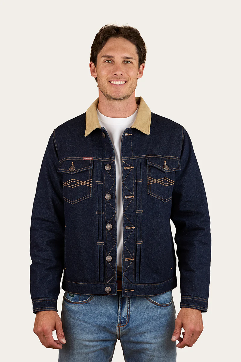 Devonport Mens Denim Trucker Jacket - Image 2