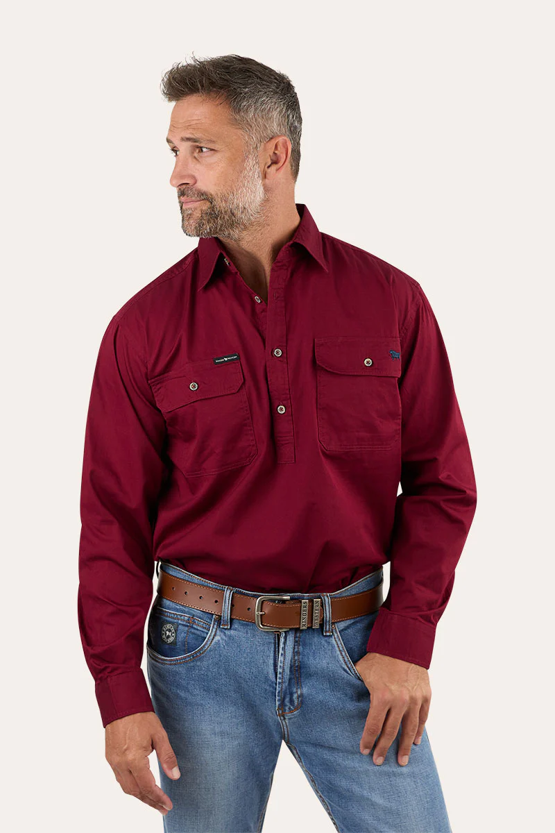 King River Mens Half Button Work Shirt - Image 20