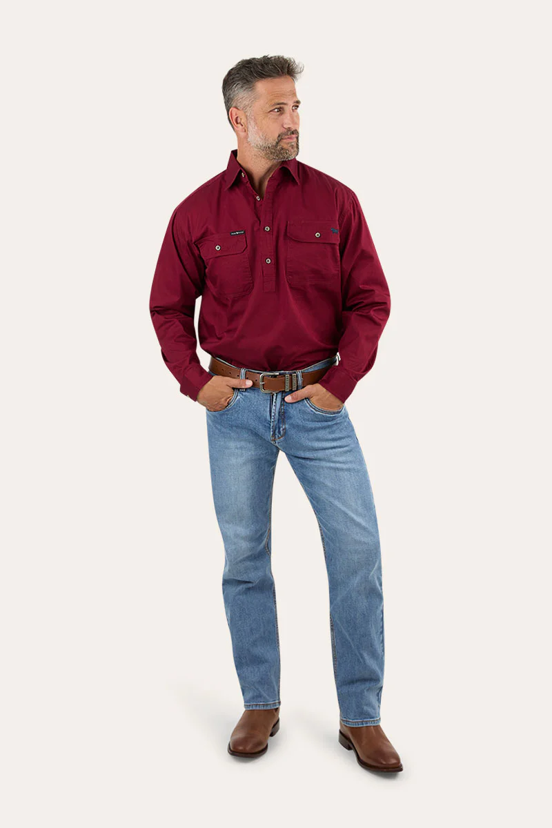 King River Mens Half Button Work Shirt - Image 24